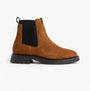 Tommy Hilfiger HILFIGER COMFORT Mens Suede Chelsea Boots Coconut Grove side view brown suede footwear