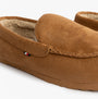 Tommy Hilfiger HILFIGER M SDE DRIVE Mens Mocassin Slippers Desert Khaki side view with plush lining and soft suede exterior