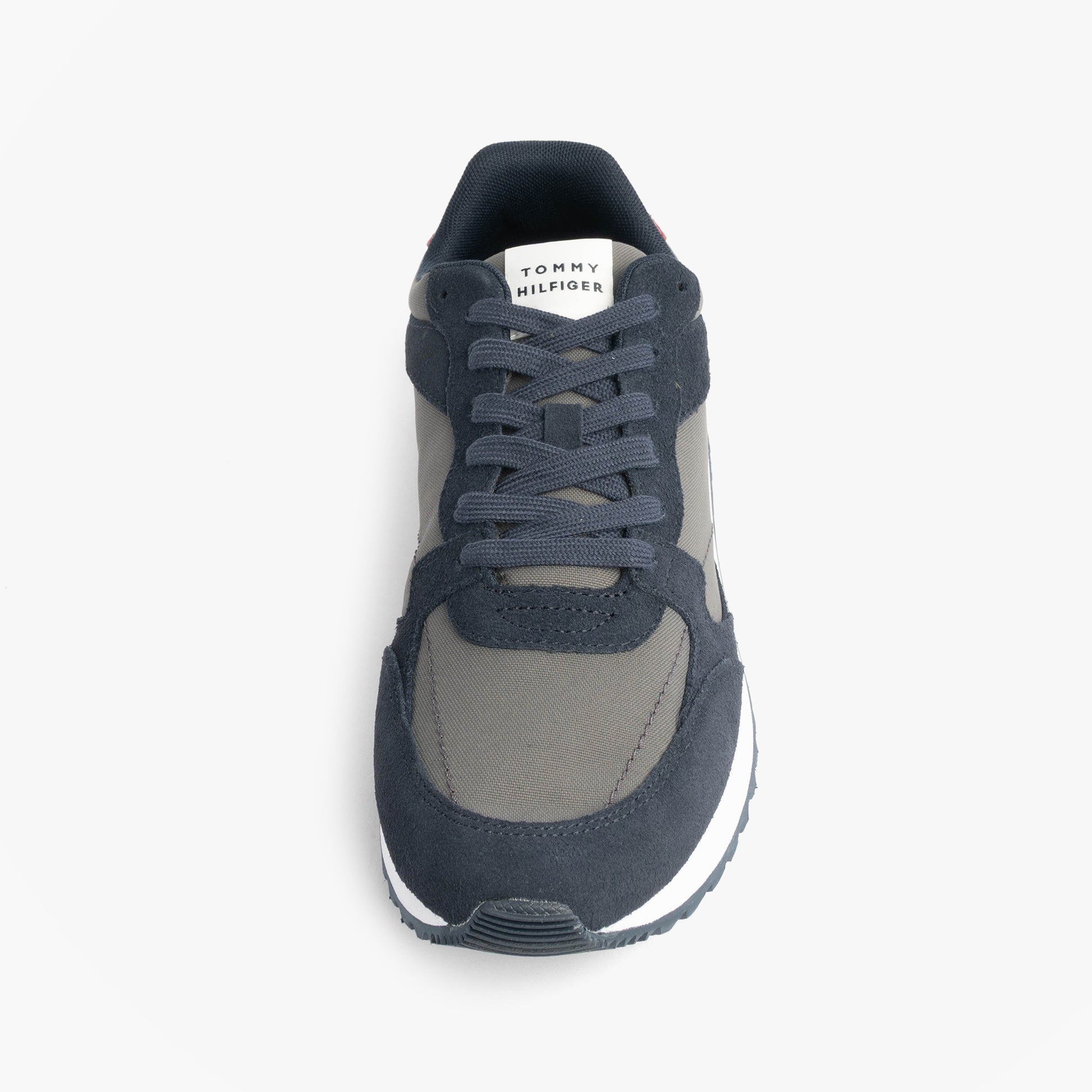 Tommy Hilfiger NEW RUNNER EVA MIX Mens Trainers Desert Sky top view showing lace-up design and color details.