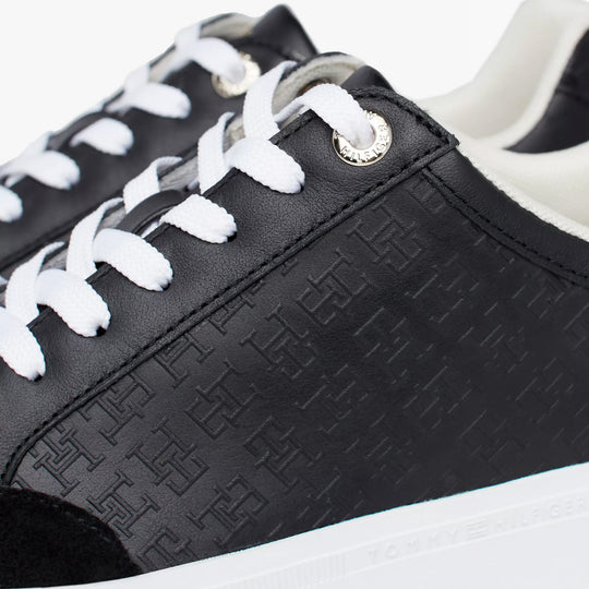 Tommy Hilfiger COURT SNEAKER Womens Trainers Black