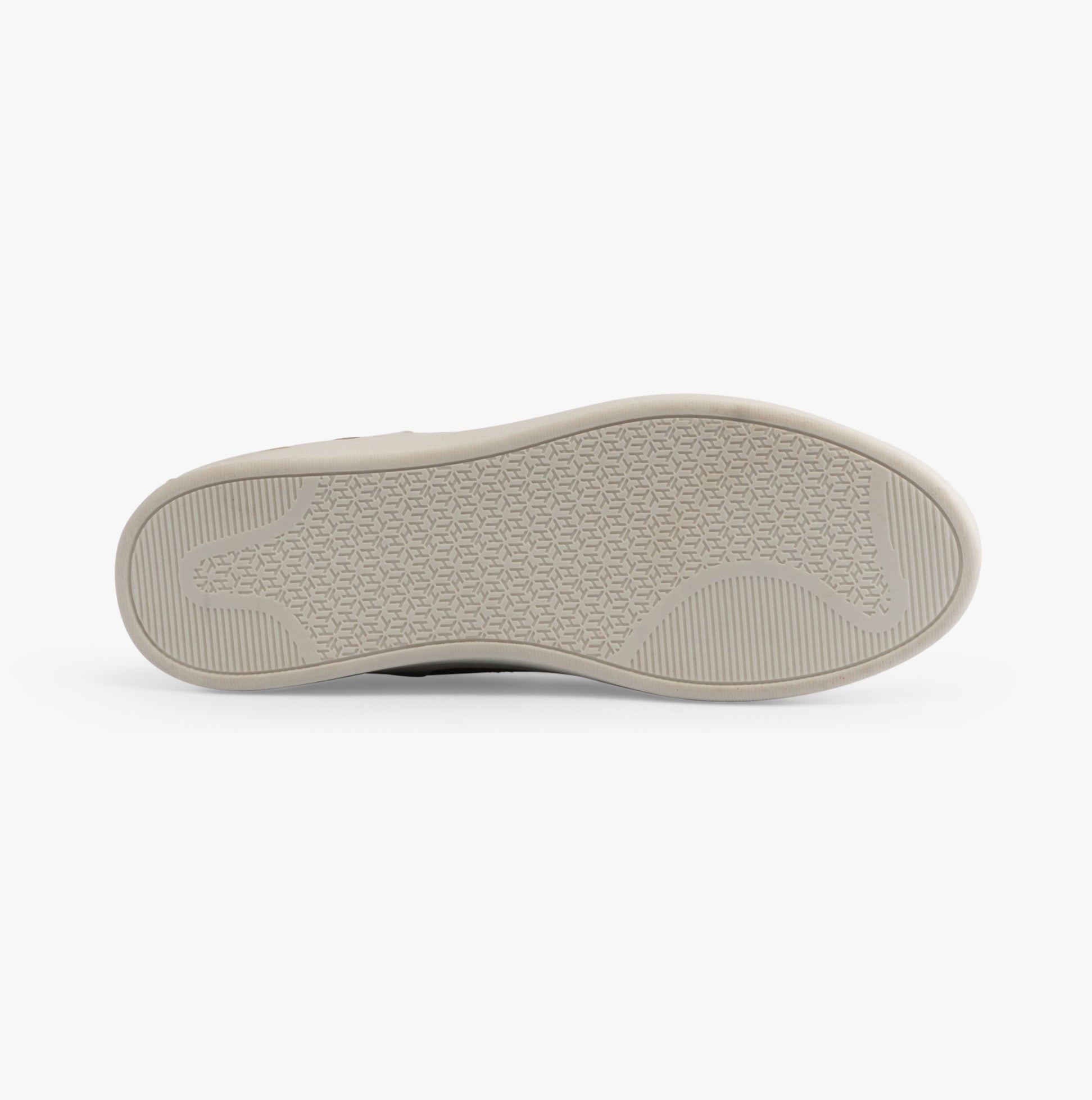 Tommy Hilfiger MONOGRAM METALLIC LEATHER Womens Court Trainers Classic Khaki bottom view of sole