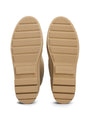 Tommy Hilfiger RUBBER Womens Welly Boots Beige bottom view showing rubber sole and tread pattern.