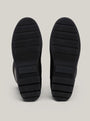 Tommy Hilfiger RUBBER Womens Long Boots Black bottom view showing textured rubber soles for grip and durability.