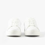 Tommy Hilfiger ESSENTIAL COURT Womens Trainers White front view with lace-up closure and casual design.