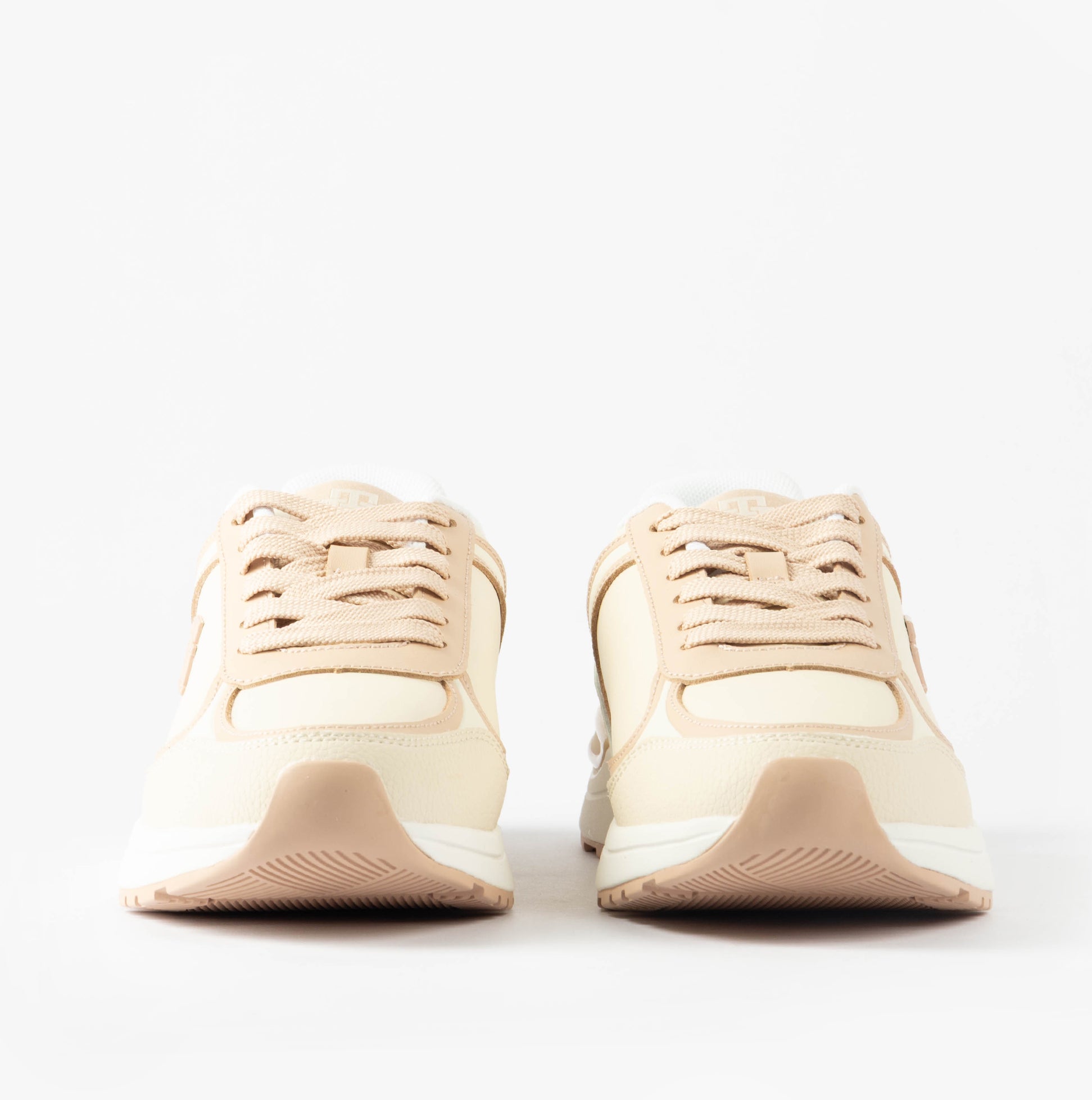 Tommy Hilfiger CASUAL FASHION RUNNER Womens Trainers Misty Blush rear view showing lace-up closure and low-top design.
