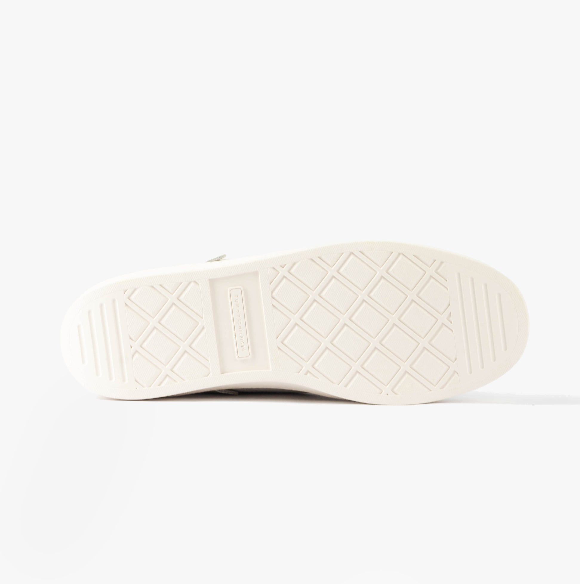Tommy Hilfiger TH HERITAGE SNEAKER Womens Trainers White/Burgundy Velvet bottom view of the sole