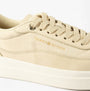 Tommy Hilfiger MODERN COURT SNEAKER Womens Muslin close-up view showcasing leather upper and lace-up design.