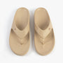 Tommy Hilfiger ENAMEL FLAG CONTOURED Womens Sandals Horseradish top view showcasing lightweight EVA design.