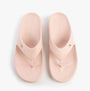 Tommy Hilfiger ENAMEL FLAG CONTOURED Womens Sandals Foggy Pink top view showcasing soft EVA material and slip-on design.