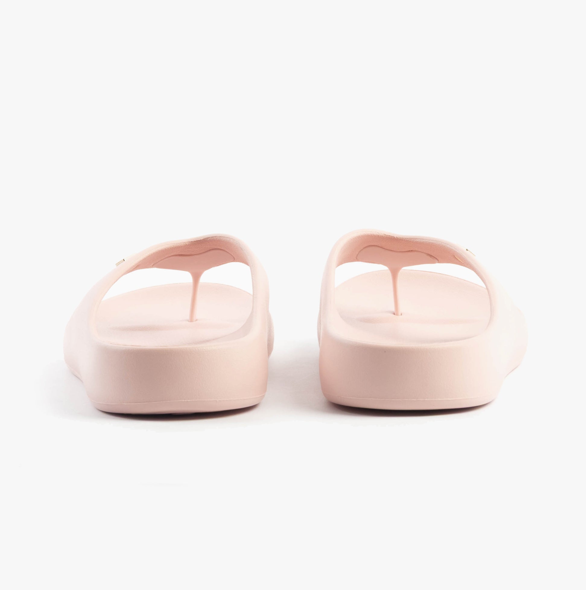 Tommy Hilfiger ENAMEL FLAG CONTOURED Womens Sandals Foggy Pink rear view showcasing the sleek design and slip-on style.