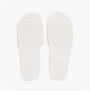 Tommy Hilfiger MONOGRAM POOLSIDE Womens Sliders White bottom view with textured EVA sole