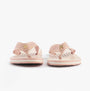 Tommy Hilfiger STRIPES LOGO Womens Flip-Flops Foggy Pink rear view highlighting the soft pink color and striped design.