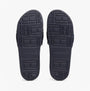 Tommy Hilfiger POOLSIDE Logo Webbing Sliders Navy bottom view showcasing textured sole design.