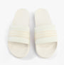 Tommy Hilfiger LOGO WEBBING Womens Slides Ecru top view showcasing the slip-on design and logo detailing.