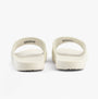 Tommy Hilfiger LOGO WEBBING Womens Slides Ecru back view showing slip-on design and flat sole.