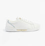 Tommy Hilfiger CHIC COURT SNEAKER Womens Trainers White side view, casual leather trainers with lace-up closure.