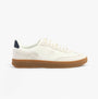 Tommy Hilfiger TH HERITAGE SNEAKER Womens Ancient White side view showing casual leather upper and rubber sole.