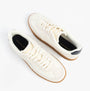 Tommy Hilfiger TH HERITAGE SNEAKER Womens Ancient White top view sneakers with lace-up closure and round toe shape.