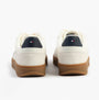 Tommy Hilfiger TH HERITAGE SNEAKER Womens Ancient White back view showcasing the low top design and rubber sole.