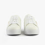 Tommy Hilfiger PLATFORM COURT Womens Trainers White front view, featuring lace-up closure and round toe design.