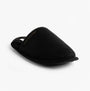 Tommy Hilfiger TH SOFT HOUSE SHOE Womens Slippers Black side view showing soft textile upper and slip-on design.