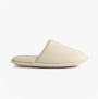 Tommy Hilfiger TH SOFT HOUSE SHOE Womens Slippers Ancient White side view showcasing the soft textile upper and flat sole.