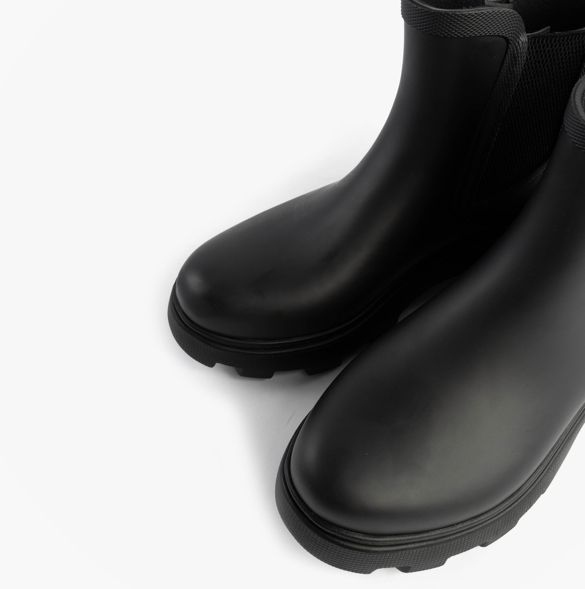 Tommy Hilfiger ANKLE RAINBOOT Womens Boots Black top view showing round toe and elasticated side panel details