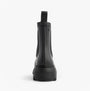 Tommy Hilfiger ANKLE RAINBOOT Womens Boots Black rear view showing elasticated side panel and pull-on design.