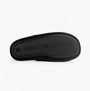 Tommy Hilfiger TH FAUX FUR HOUSE SH Womens Slippers Black bottom view showing the sole with logo.