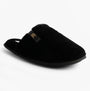 Tommy Hilfiger TH FAUX FUR HOUSE SH Womens Slippers Black side view with plush texture and logo detail