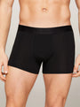 Tommy Hilfiger EVERYDAY LUXE Mens 3 -Pack Trunks Black, front view showing elasticated waistband and fitted design.