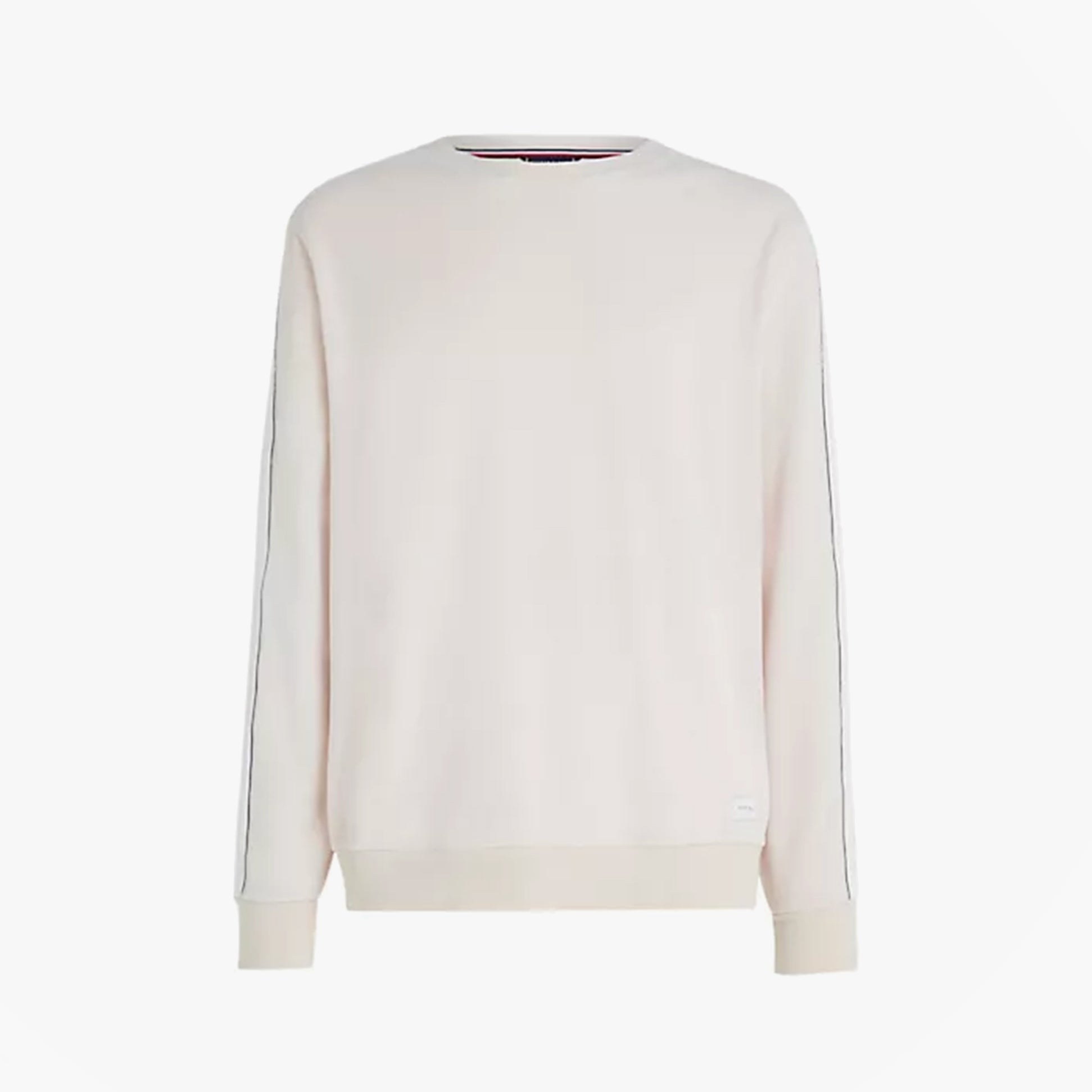 Tommy Hilfiger TH ESTABLISHED Mens Velour Lounge Sweatshirt Cashmere Creme