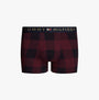 Tommy Hilfiger ORIGINAL Mens Trunk & Sock Gift Set Buffalo Check rear view of printed trunks with TH logo elastic waistband.