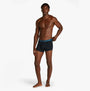 Tommy Hilfiger ORIGINAL WAISTBAND 3 Pack Mens Trunks Navy side view model wearing trunks with logo waistband