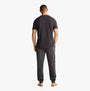 Tommy Hilfiger ORIGINAL LOGO Mens T Shirt Dark Ash back view, showcasing comfort and lightweight cotton material.