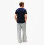 Tommy Hilfiger 3P SS TEE Mens T-Shirts & Tank Tops Multicoloured back view of model wearing navy t-shirt with checkered pants
