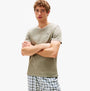 Tommy Hilfiger 3P SS TEE Mens T-Shirts & Tank Tops Multicoloured front view of model wearing olive green t-shirt with checkered shorts.