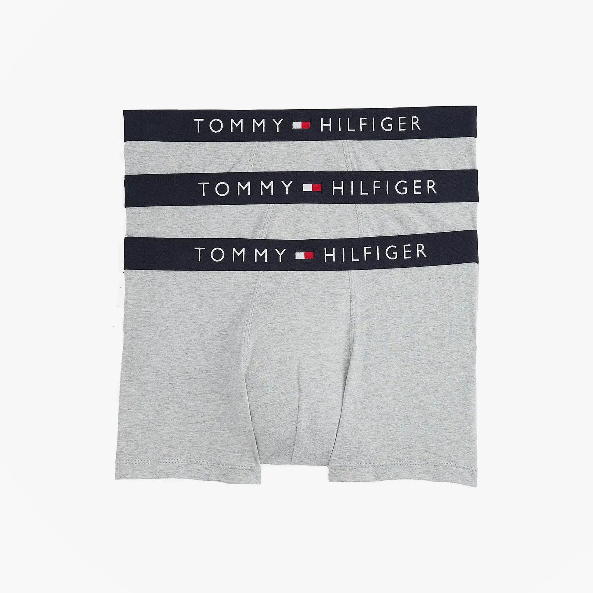 Tommy Hilfiger TRUNK 3 Pack Mens Trunk Multicoloured front view featuring three trunks with logo waistband.