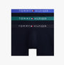 Tommy Hilfiger 3 PACK BOXER BRIEF Mens Multicoloured front view showing three boxer briefs with logo waistbands.
