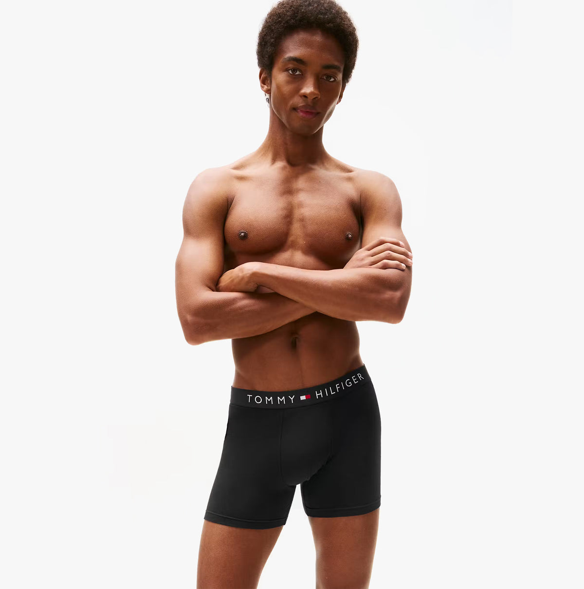 Tommy Hilfiger 3 PACK BOXER BRIEF Mens Multicoloured front view on model showcasing comfort and style.