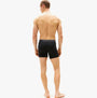 Tommy Hilfiger Mens 3 Pack Waistband Boxer Brief Black, back view on model showing waistband detail.