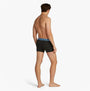 Tommy Hilfiger TRUNK 3 Pack Mens Trunk Multicoloured, back view of model wearing black trunk with blue waistband.