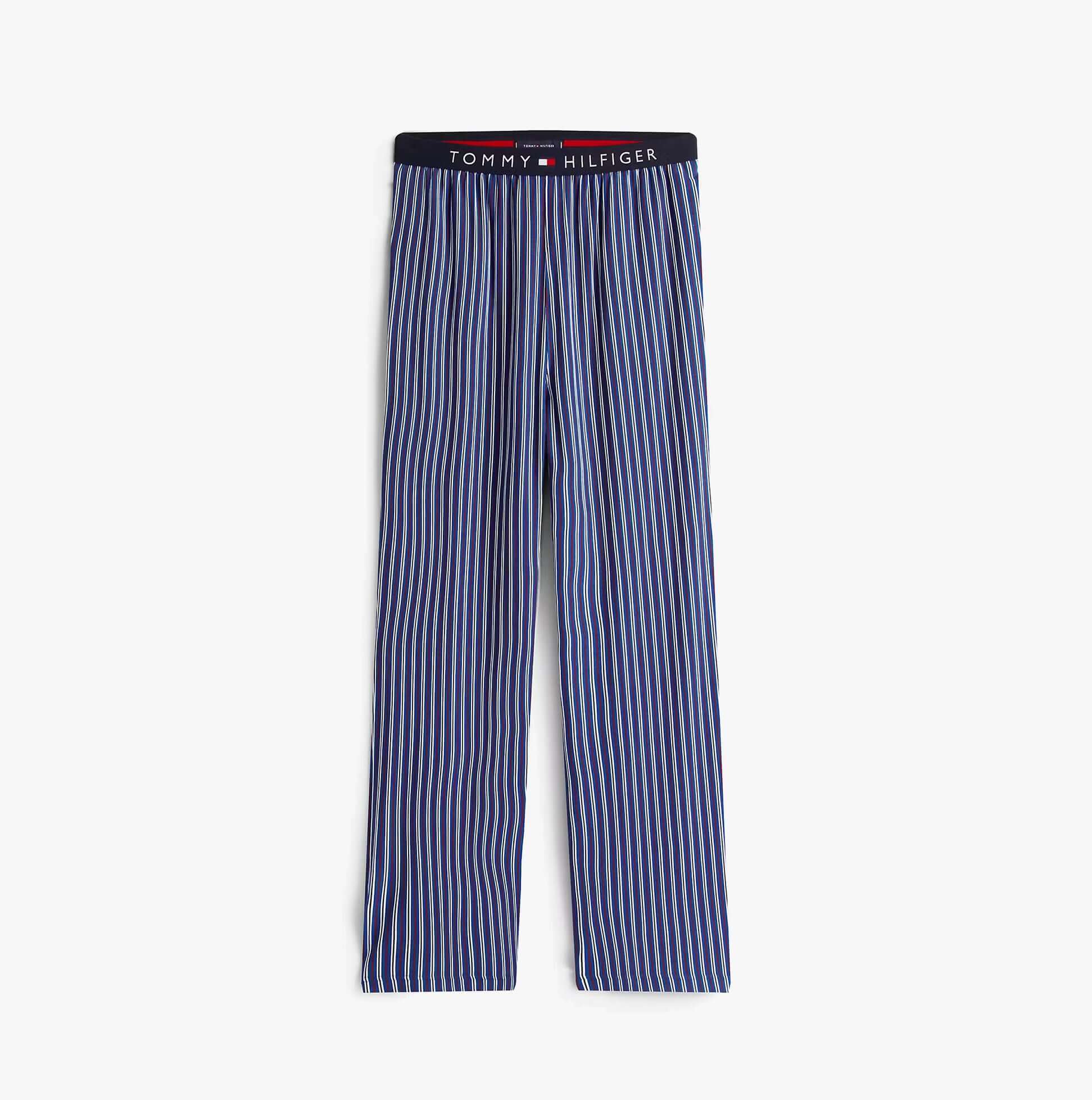 Tommy Hilfiger JERSEY PJ SET Mens Set Multicoloured, front view of striped pajama pants.