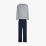 Tommy Hilfiger JERSEY PJ SET Mens Set Multicoloured front view showcasing grey top and navy pants.