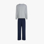 Tommy Hilfiger JERSEY PJ SET Mens Set Multicoloured back view of grey top and navy pants.