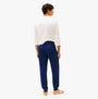 Tommy Hilfiger WAFFLE PANT Mens Cuffed Joggers Navy, back view on model showcasing regular fit.