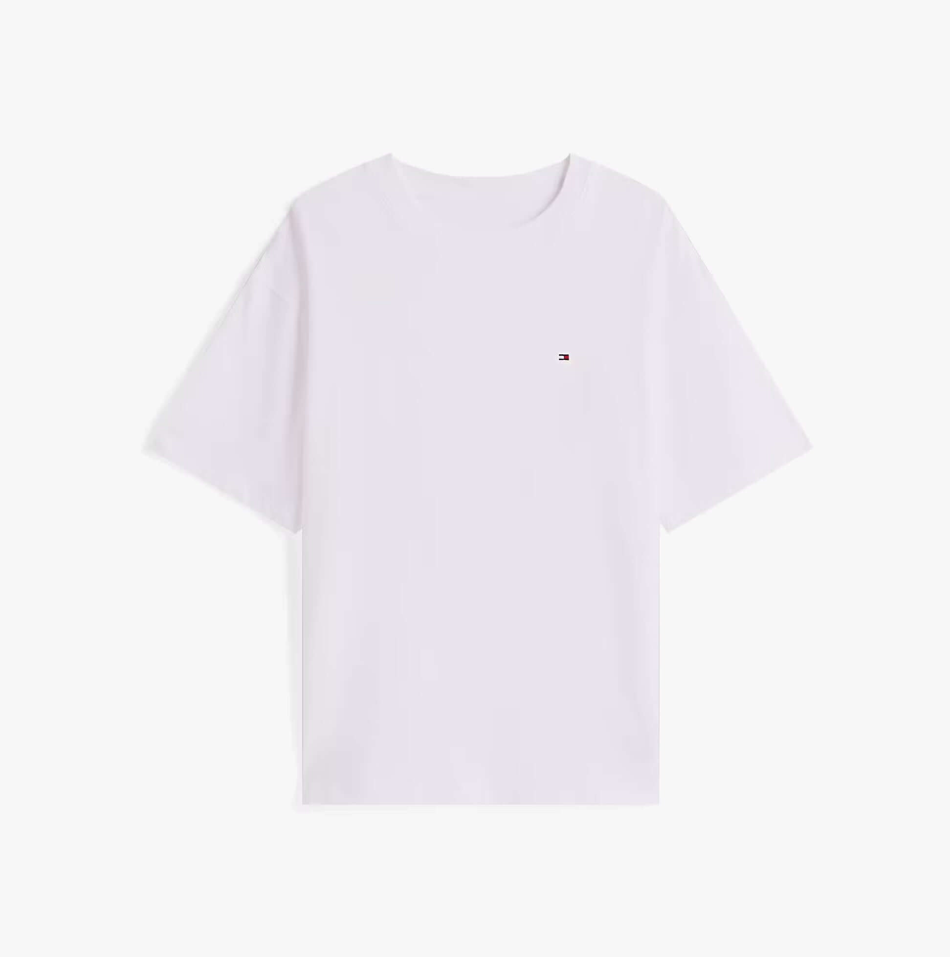 Tommy Hilfiger SS JERSEY PJ SET Mens Pyjama Set Multicoloured front view of short sleeve pajama top in light purple.