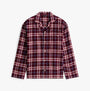 Tommy Hilfiger RELAXED FLANNEL PJ Mens Set Tartan Reiker Burgundy front view design, classic plaid pattern in burgundy color.