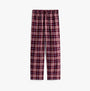 Tommy Hilfiger RELAXED FLANNEL PJ Mens Set Tartan Reiker Burgundy front view of pajama pants in tartan pattern.
