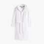 Tommy Hilfiger HOODED TOWELLING ROBE Mens Optic White front view, 100% cotton, long sleeves, relaxed fit.